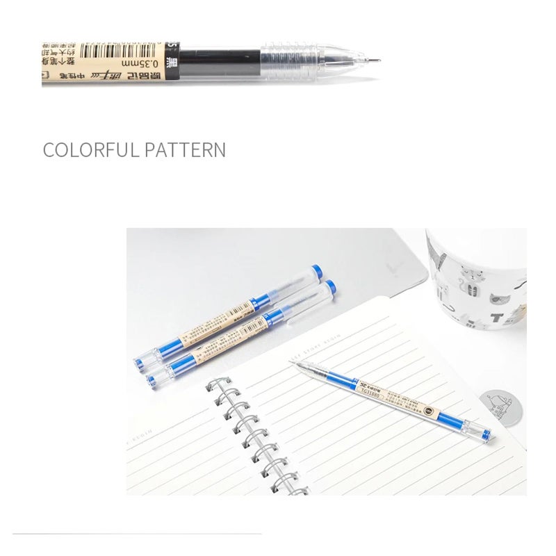 BEMLP Gel Ink Pen Quick Drying Liquid Ink Pens fine point Japanese Style Pens 0.38 mm Ballpoint Maker Pen School Office student Exam Writing Stationery Supply Technical Pens 12Pcs(4 Black 4Blue 4Red) - Image 4